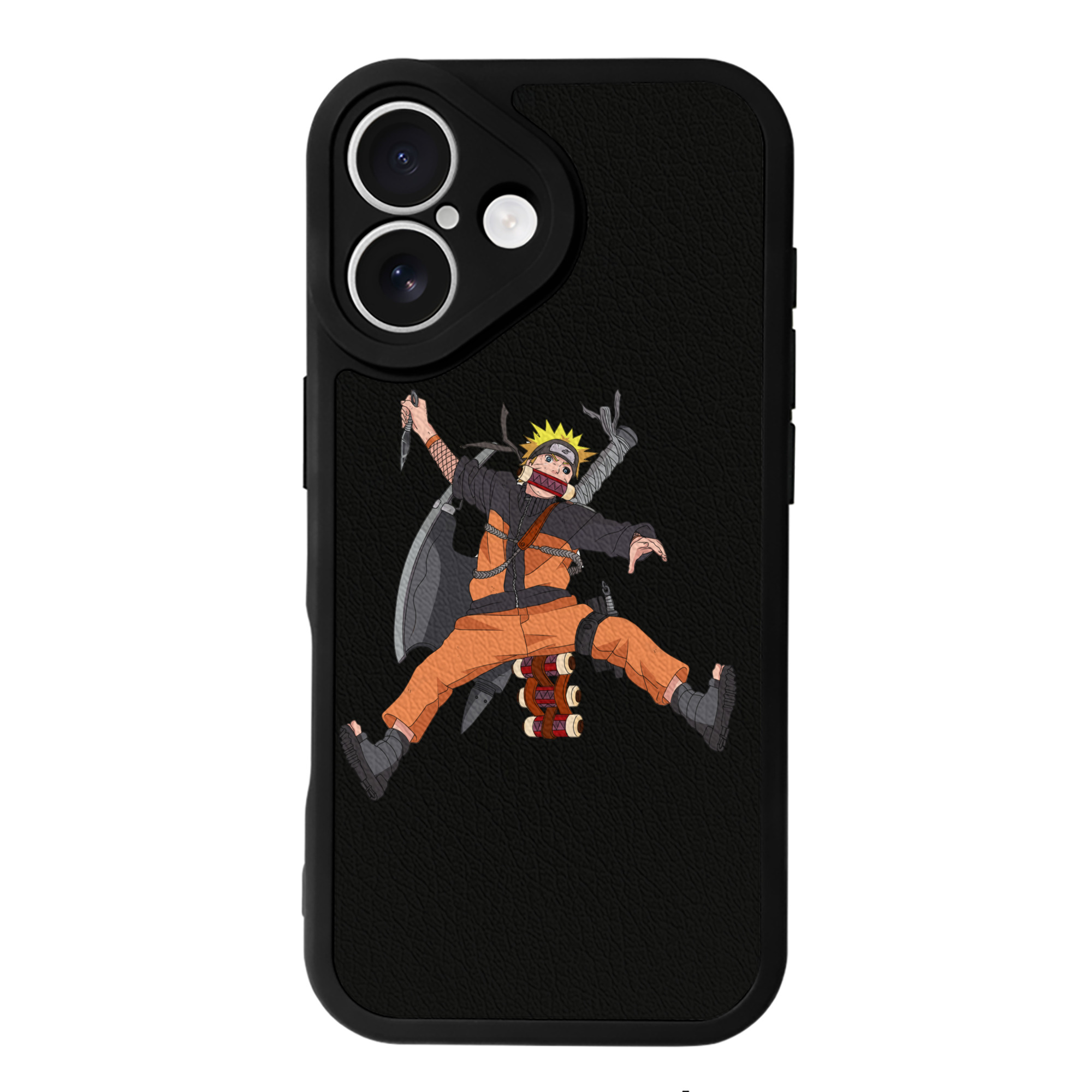 （画像用） NARUTO -ナルト- うずまき ナルト Uzumaki Naruto 【iPhone 16シリーズ対応】シリコンスマホケース（レザー調） 材質：シリコン